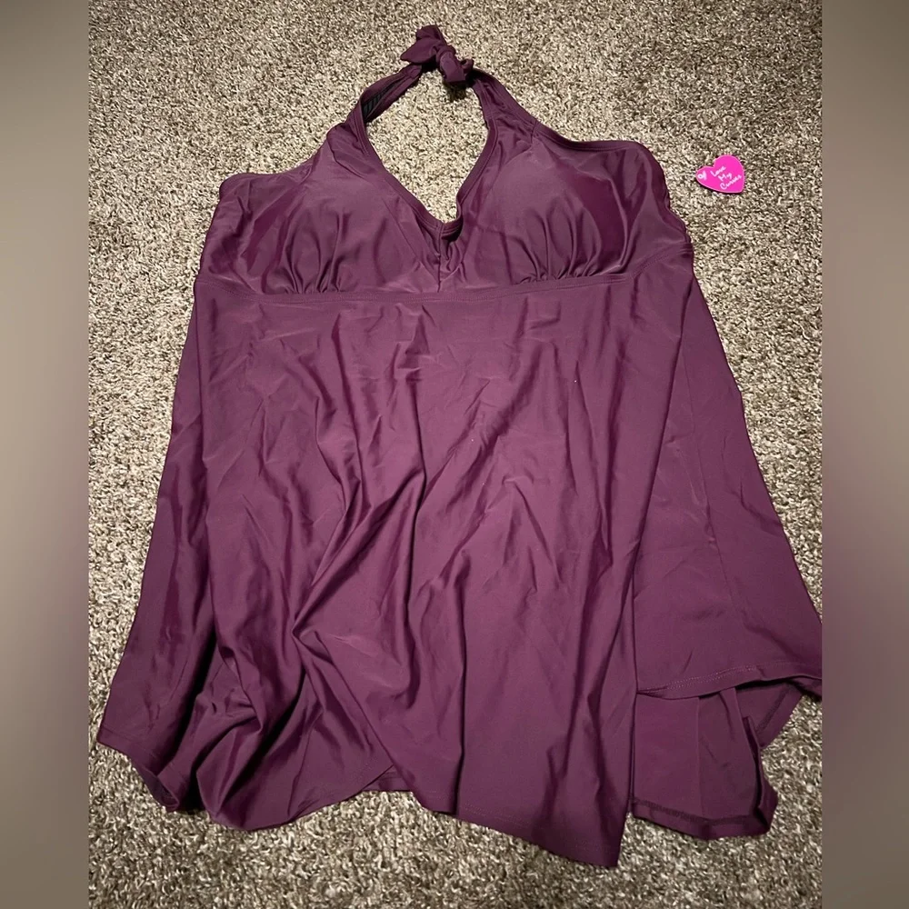 NWT Plum Flowy Tankini Swimsuit Set - Picture 2 of 5